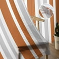 thumbnail image 5 of Burnt Orange Grey Stripe Sheer Curtains 72 Inches Long 2 Panels Set, Window Sheer Curtains for Living Room/Bedroom, Farmhouse Minimalist Striped Light Filtering Rod Pocket Curtain 52'' x 72'' x 2, 5 of 7