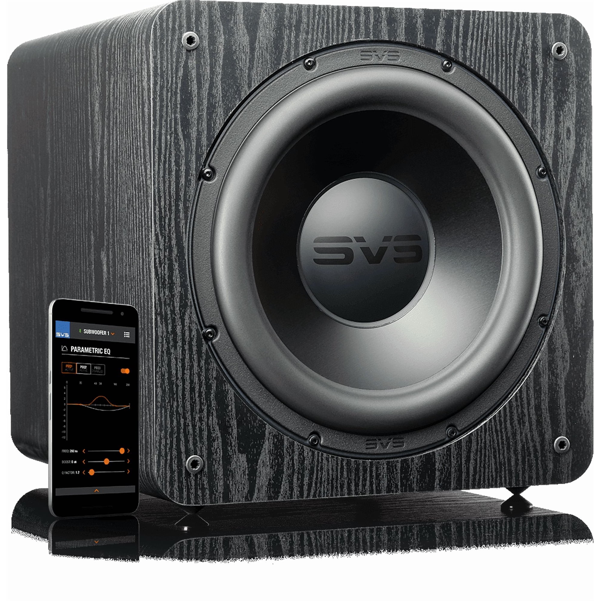 SVS SB-2000 Pro, 12" Driver, 1500+ Watts Peak Power Sealed Subwoofer - Black Ash