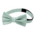 thumbnail image 3 of Jacob Alexander Men's Silk Blend Solid Color Pre-Tied Adjustable Banded Bow Tie - Sage Mist, 3 of 5