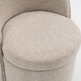 thumbnail image 6 of Kidol & Shellder Modern Swivel Accent Chair with Solid Wood Frame & Boucle Fabric Multi-Use Dining Chair, Vanity Makeup Seat - Easy Assembly Upholstered Chair, Oatmeal 2PCS, 6 of 6