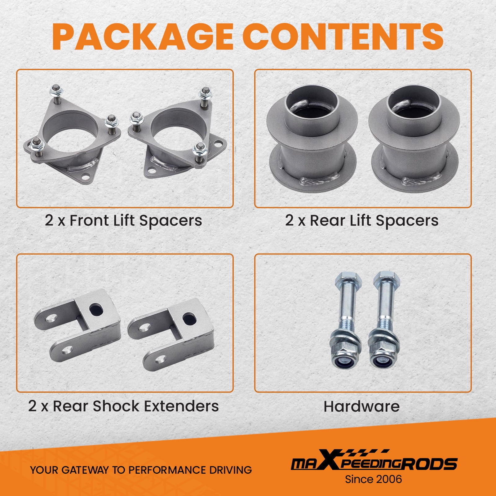 maXpeedingrods 3" Lift Kit for Chevy Tahoe Suburban 1500 2007-2018, for GMC Yukon XL, for Cadillac Escalade 6-Lug SUV Suspension Lift Spacers