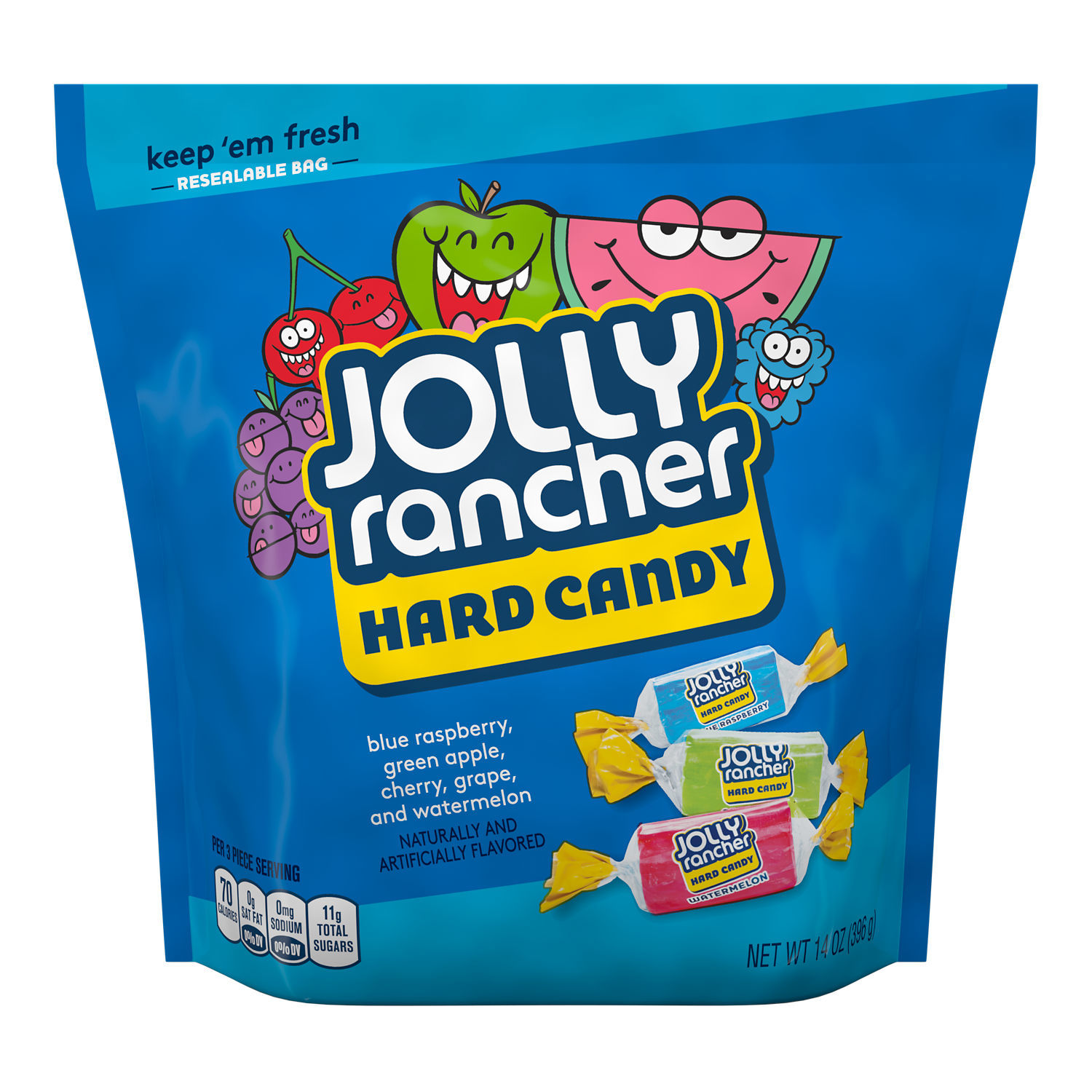Jolly Rancher Assorted Fruit Flavored Hard Candy, Resealable Bag 14 oz - image 2 of 9