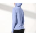thumbnail image 6 of yillto Women's Sun Protection Hoodie Lightweight Athletic Jacket Full Zip Long Sleeve with Pockets Hiking, 6 of 7