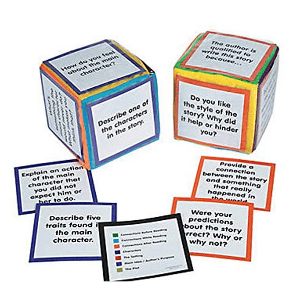 Story Dice 4" Foam Dice with Clear Pockets + 100 Cards That Teach