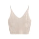 thumbnail image 3 of Guardurnaity Top corto de punto para mujer a la moda, Tops cortos sin mangas de algodón, lencería, ropa interior, ropa de calle, chaleco, camiseta Prendas para la parte del cuerpo albaricoque Guardurnaity AP000157-04B, 3 of 6