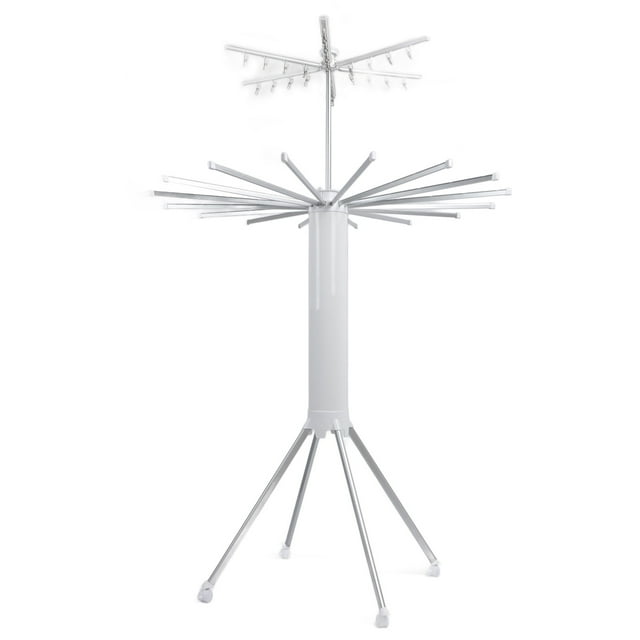 Tripod Clothes Drying Rack, Portable Foldable Laundry Drying Rack with 16 Expandable Rods, Space Saving Collapsible Garment Rack for Indoor Outdoor, Balcony, Bedroom, RV, Travel