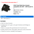 thumbnail image 2 of HVAC Panel Mode Door Actuator - Compatible with 2007 - 2009 Suzuki XL-7 2008, 2 of 2