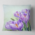 thumbnail image 2 of Designart Crocuses Looking into Sky - Floral Throw Pillow - 18x18, 2 of 5
