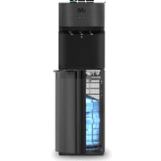 Self Cleaning Bottom Loading Water Cooler Water Dispenser – Black Stainless Steel - 3 Temperature Settings - Hot, Room & Cold Water