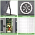 thumbnail image 5 of COZIWOW Wooden Rabbit Hutch on Wheels 2-Tier Indoor Bunny Cage Cleaning Trays and Run Gray, 5 of 17
