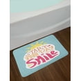 thumbnail image 2 of Positive Energy Bath Mat, Design of Start the Day with a Smile Words and Sun, Plush Bathroom Decor Mat with Non Slip Backing, 29.5" X 17.5", Multicolor, by Ambesonne, 2 of 2