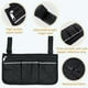 thumbnail image 3 of Bolsa para silla de ruedas (negra, 32,5 x 18 cm) con bolsillos, bolsa para reposabrazos lateral de silla de ruedas, bolsa de almacenamiento para accesorios de silla de ruedas y scooter de movilidad, 3 of 5
