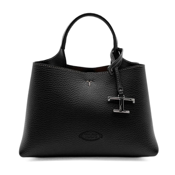 Pre-Owned Tod's TODS T-Timeless Tote Bag, Leather, Black, Women's