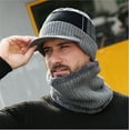 thumbnail image 6 of Winter Hats For Men Skullies Beanie Hat Winter Cap Men Women Wool Scarf Caps Set Bonnet Knitted Hat+Neckerchief Scarves, 6 of 10