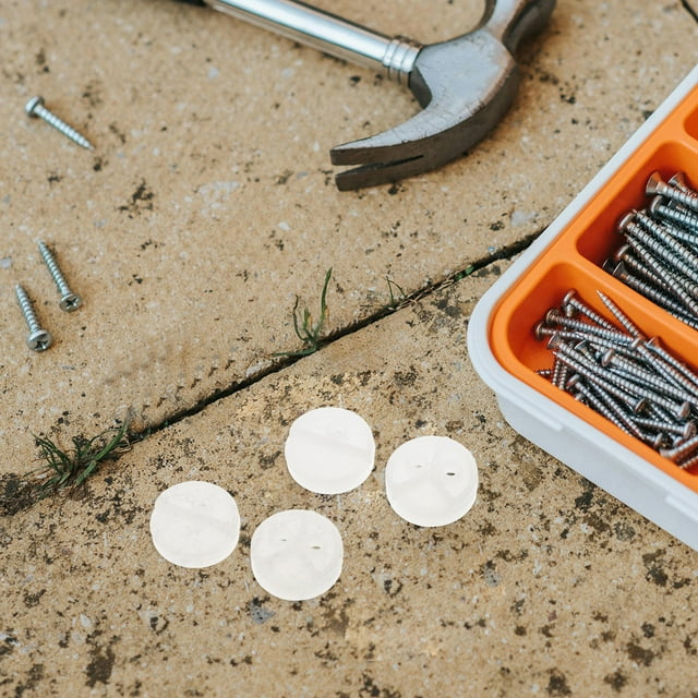 Minkissy 100Pcs Glass Clips in White Plastic for Secure Mirrors and Cabinets Furniture Components