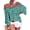 Dark Green, variant on Women's Summer Off Shoulder Blouse Floral Print Sleeve Casual Chiffon Top Shirt