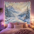 thumbnail image 2 of Around Partially Frozen with River Winding Through Valley, Mystical Fantasy for Space Lovers, Galaxy Room Decor, Christmas Gift, Tapestry Wall Hanging for Bedroom and Dorm, 2 of 7