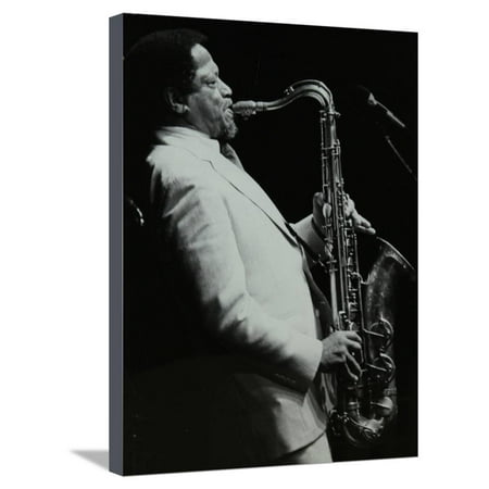 American Saxophonist Illinois Jacquet Playing at the Capital Radio Jazz Festival, Knebworth Stretched Canvas Print Wall Art By Denis