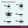 thumbnail image 2 of Anolon Advanced Ceramic Nonstick Cookware Pots and Pans Set, 10 Piece, Black, 2 of 15