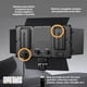 thumbnail image 5 of Set 2 Panel de Luz Led Profesional Con tripie Marthing Tripode De Pedestal Telescopico Altura Hasta 210cm Portatil Ideal Estudio Foto Video Streaming Contenido Digital, Control Remoto, 5 of 10