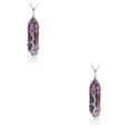 thumbnail image 2 of kurtrusly Hexagon Column Charm Exquisite Women Men Handmade Gifts Hanging Pendants Pointed Colorful Crystal Chain Earring 2Set, 2 of 6
