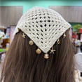 thumbnail image 3 of Liuchenyi Head Scarf for Women's Hair Lace Bandanas Head Scarf for Women, White Hair Scarf Bandana for Wedding Bridal Headband Kerchief Spring Summer Hair Accessories Light Yellow, 3 of 5