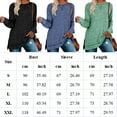 thumbnail image 5 of SHIBEVER Women Long Sleeve Tops Fall Crewneck Split T Shirts Fashion Loose Workout Tunics Top Trendy Ladies Pullover Tops Blouses Green, 5 of 5
