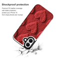 thumbnail image 7 of Compatible with iPhone 11 12 13 mini 14 15 16 Pro Max Plus Wallet Case with Card Holder, PU Leather Kickstand Card Slots Case ( Knitted Red Heart Pattern, iPhone 11), 7 of 7