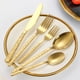 thumbnail image 5 of Juego de cubiertos de acero inoxidable de 5 piezas, servicio para 1, juego de cubiertos, tenedores, cucharas y cuchillos para cocina casera, 5 of 5