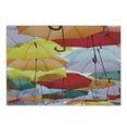 thumbnail image 1 of Colorful Cutting Board, Close up Happy Photo Hanged High Vivid Umbreallas Rainy Autumn Day Themed, Decorative Tempered Glass Cutting and Serving Board, in 3 Sizes, by Ambesonne, 1 of 2