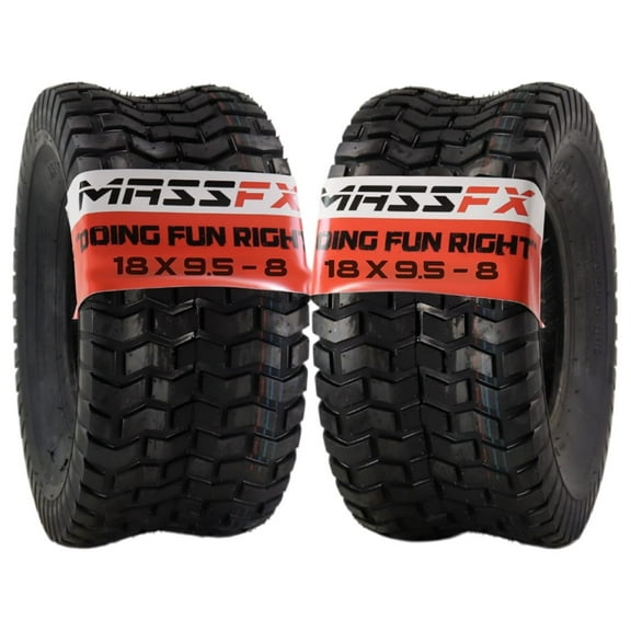 Two 18x9.50-8 Trac Gard Turf Master Style Lawn Tire