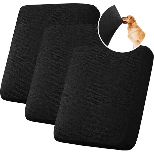 Fundas de cojines de sofá con aspecto de lino tejido resistente al agua Fundas de cojines de sofá para sofá de 3 cojines Fundas de cojines de asiento individuales Fundas protectoras de cojines (paquete de 3, marfil) Gris