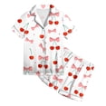 thumbnail image 4 of Zshosam Girls' Pajama Sets Toddler Baby & Toddler Pajamas, Snug Fit PJs for Girls Boys Kids, Soft & Stretchy Short Summer Sleepwear Size 2T 3T,(Watermelon Red 2-3 Years), 4 of 4