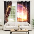 thumbnail image 4 of Christ Cross Blackout Curtains Crucifixion Resurrection of Jesus Curtain Drapes Holy Lights Sunrise Window Curtains for Easter Christian Church Home Bedroom Living Room-52"W x 54"L (Pack of 2), 4 of 7
