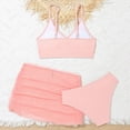 thumbnail image 6 of TOWED22 Girls 3 Piece Bathing Suit Summer Swimsuit UPF Bikini Set with Rash Guard Top and Cover Up Pants Pink,10-11 Y, 6 of 6