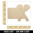 thumbnail image 2 of LAX Lacrosse Crossed Sticks Wood Shape Unfinished Piece Cutout Craft DIY Projects - 4.70 Inch Size - 1/8 Inch Thick, 2 of 7