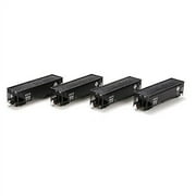 Athearn HO Scale 40' 3-Bay Offset Hopper/Load Erie Railroad (Black) 4-Pack #1