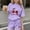 Purple, variant on BRGZLK Cute Outfits For Girls 2 Piece Short Sleeve T-Shirt Shorts Casual Crewneck Shirt and Shorts Matching Two-Piece Set Sweatsuit Summer Clothes For 3-14 Years Old
