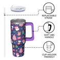 thumbnail image 3 of 30oz Holiday Christmas Tree Tumbler with Handle and Straw, Festive Winter Coffee Cup, Stainless Steel Insulated Mug, Gifts for Women Men, 3 of 5
