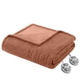 thumbnail image 4 of JERFIT Electric Heated Blanket Twin Size, 62x84 Inches, 10 Heat Settings, Auto Shut Off, Rust Color, Ultra Soft Polyester Throw for Bed & Couch, 4 of 7