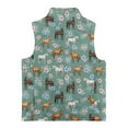 thumbnail image 5 of Xoenoiee Horse Floral Print Girls Vest Kids Sleeveless Lightweight Jacket Winter Warm Zipper Vest Outdoor Outerwear with Side Pockets, 5-6 Years, 5 of 7