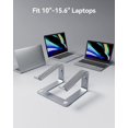 thumbnail image 4 of FrostHike Laptop Stand, Ergonomic Laptop Riser Laptop Mount for Desk, Notebook Computer Stand Holder Compatible with Most 10-15.6” Laptops, Silver, 4 of 5
