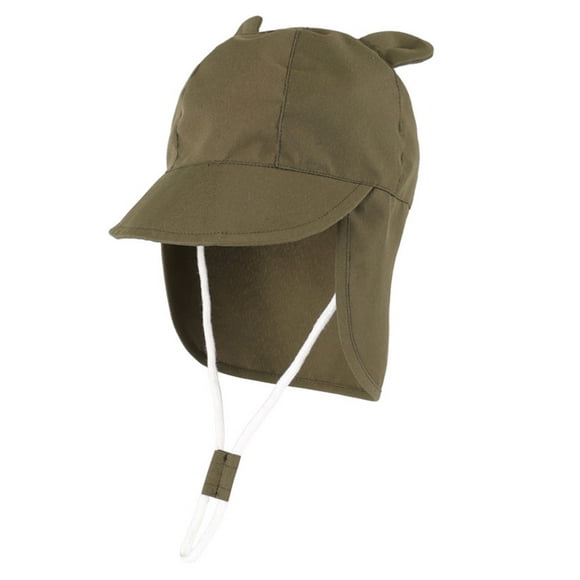 Baby Girl Sun Hat Toddler Kids Summer Solid Sun Hats Upf 50+ Wide Rigid Brim Boys Girls Beach Flap Hat Casquette Fille Army Green 1 Years-2 Years