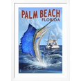 thumbnail image 2 of Art.com Palm Beach, Florida - Sailfish Scene Art Print by Lantern Press, White Frame Wall Art, 32" x 44", 2 of 5