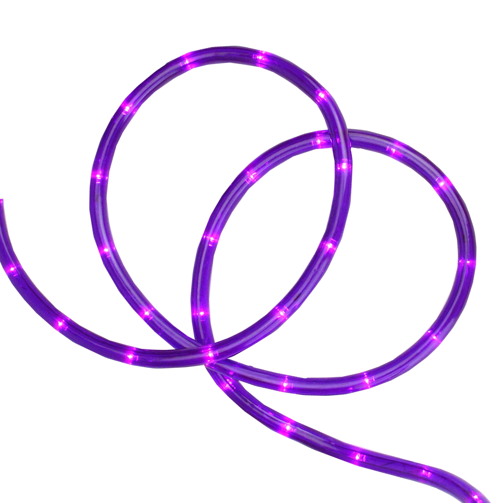 18 Purple Led Indoor Outdoor Rope Lights 2 Bulb Spacing