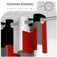 thumbnail image 3 of Aofoto Modern Abstract Geometric Black Out Living Room Curtains, Red Black Blackout Curtains for Bedroom 2 Panels Set, 52"Wx96"L, 3 of 7