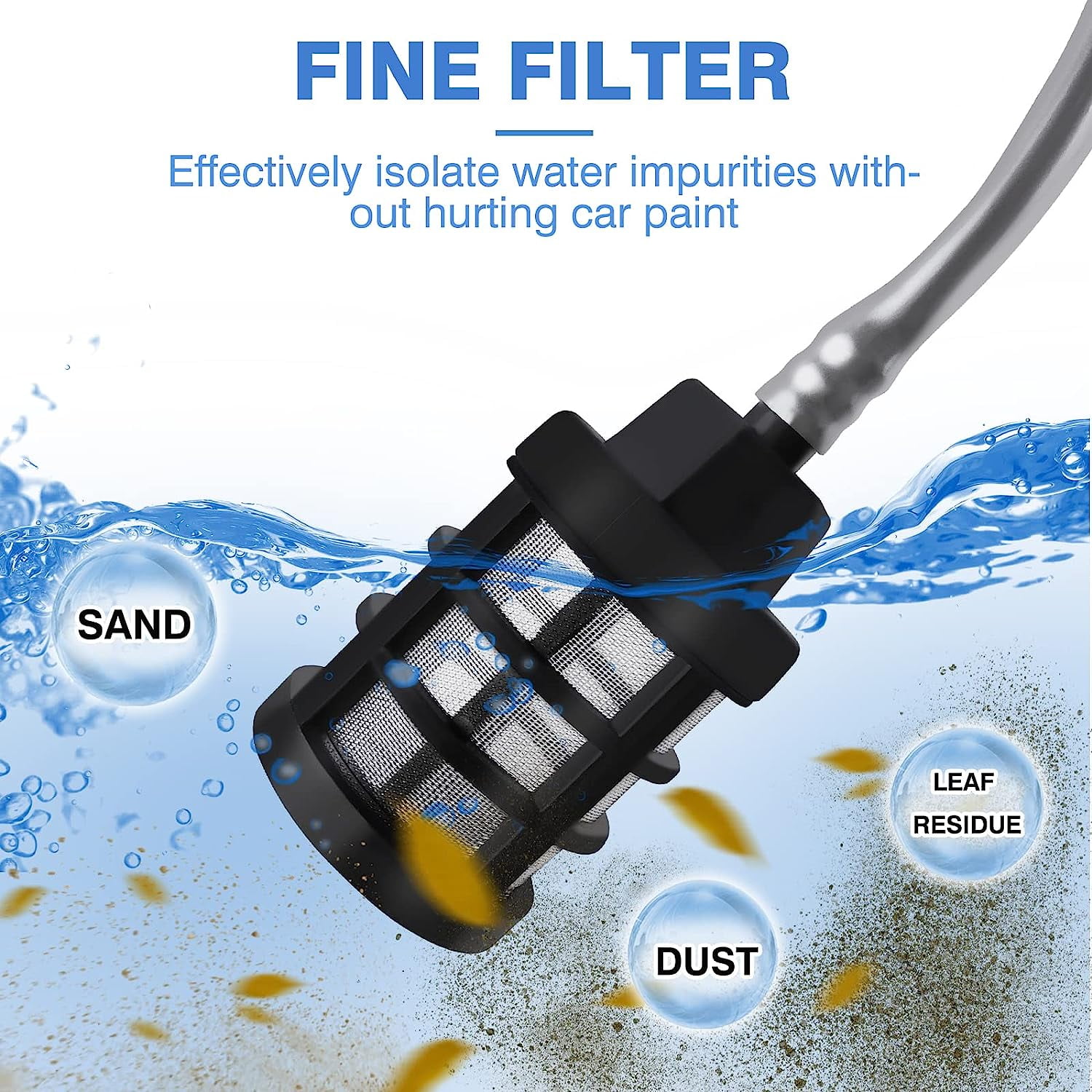 Power Washer, 21V Cordless Pressure Washer Car Wash Power Cleaner with 1.3Ah Battery, 6-in-1 Nozzle, Electric Pressure Washer for Outdoor Wall Floor Window Cleaning, Portable High Pressure Cleaner
