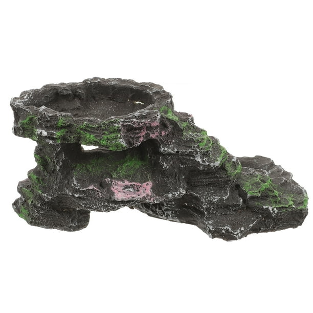 Terrario tortuga plataforma para tomar el sol simulación rocalla escondite de reptiles terrario decoración de paisajismo