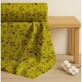 thumbnail image 4 of Soimoi Yellow Cotton Cambric Fabric Leaves & Flower Print Fabric by the Yard 42 Inch Wide, 4 of 7