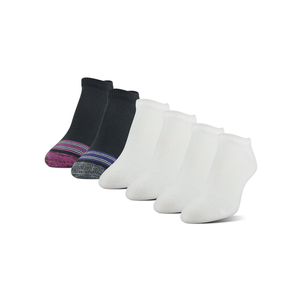 Gildan Women's Stretch Poly Flatknit No Show Socks, 6 Pairs Walmart